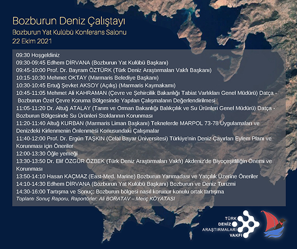 Basın Bülteni – Bozburun Deniz Çalıştayı Düzenleniyor