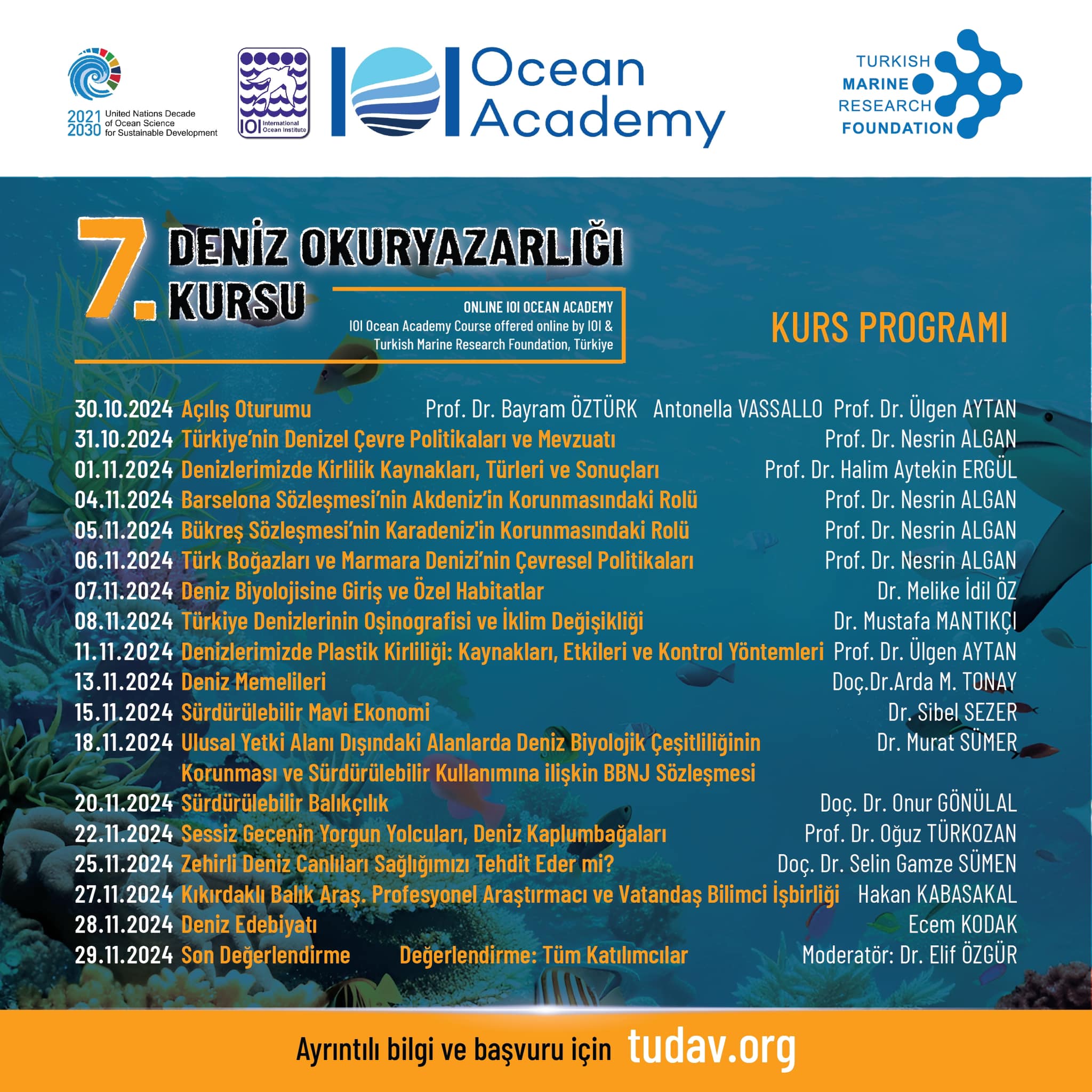 Deniz Okuryazarlığı Kursu
